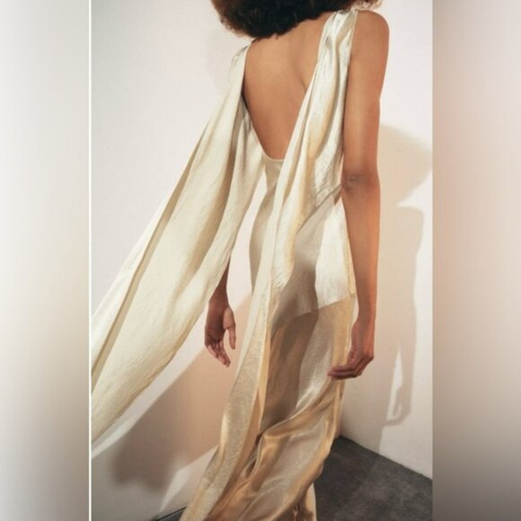 LIMITED EDITION WRINKLED EFFECT SATIN DRESS - Picture 2 of 5